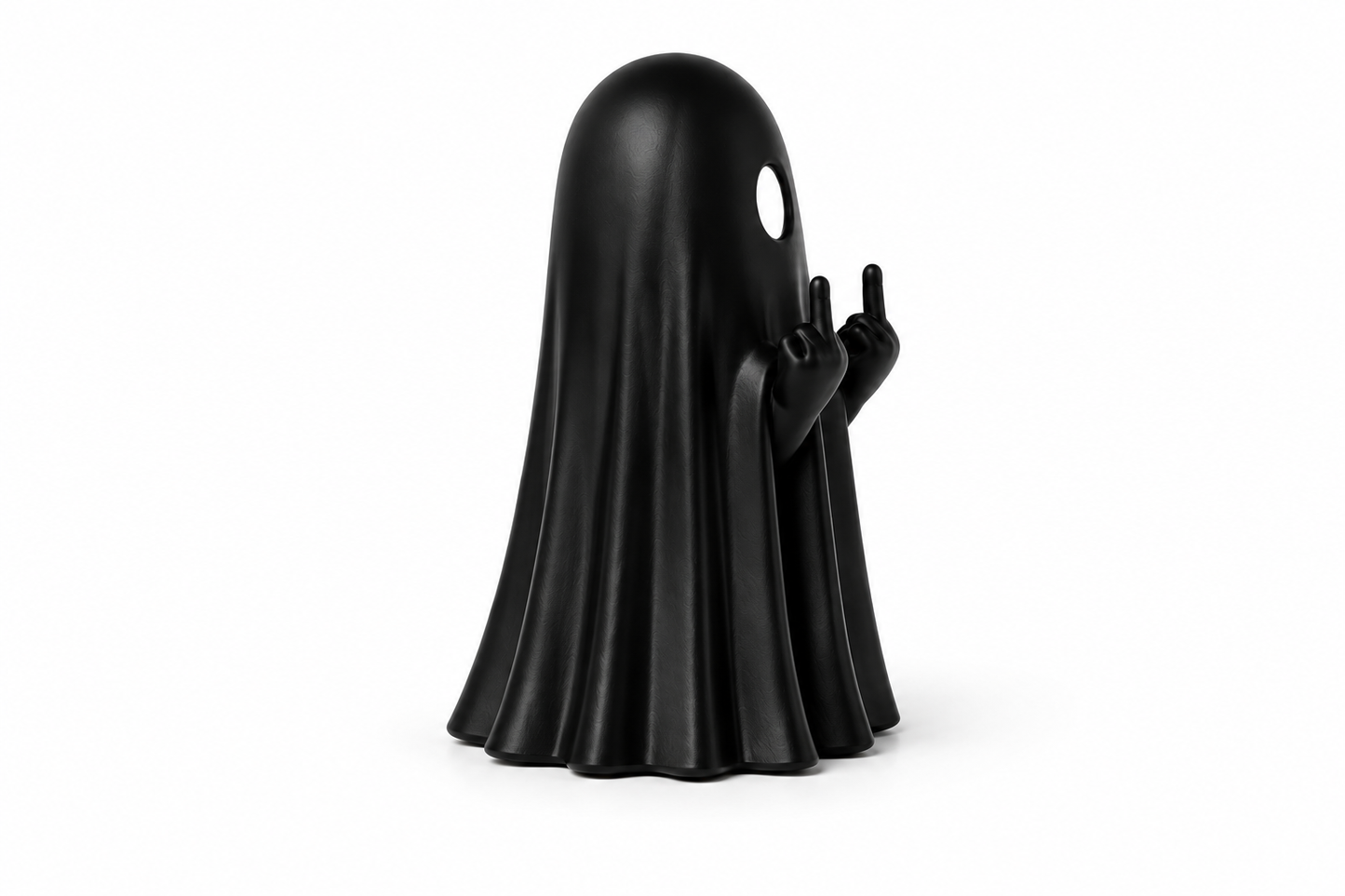 Middle Finger Ghost Figurine - Funny Halloween Desk & Shelf Decor