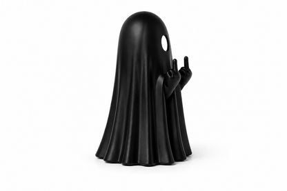 Middle Finger Ghost Figurine - Funny Halloween Desk & Shelf Decor