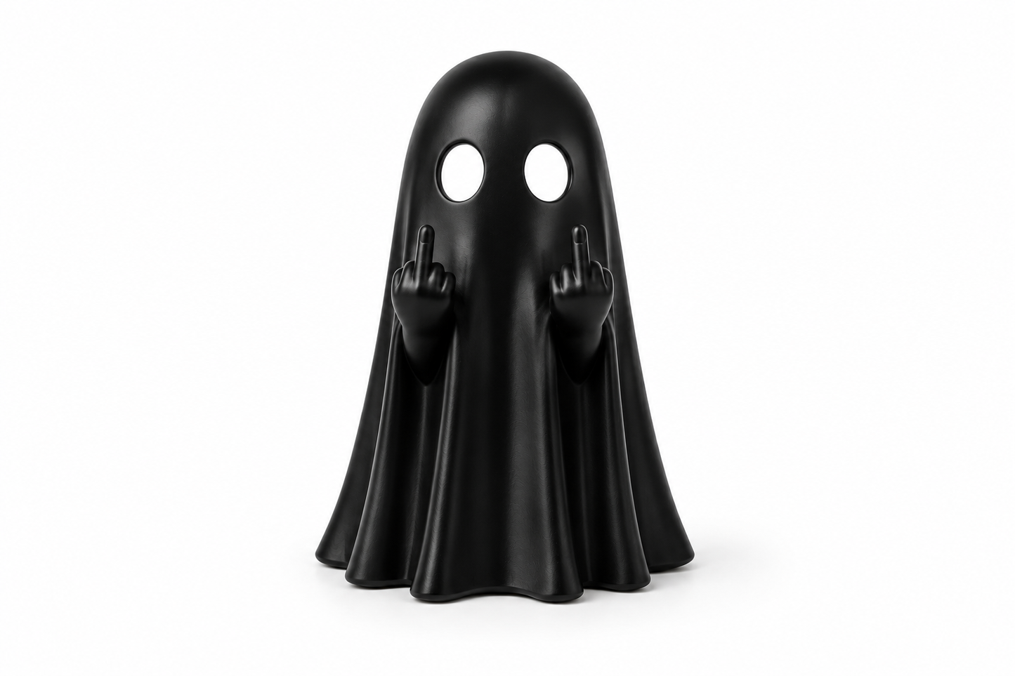 Middle Finger Ghost Figurine - Funny Halloween Desk & Shelf Decor