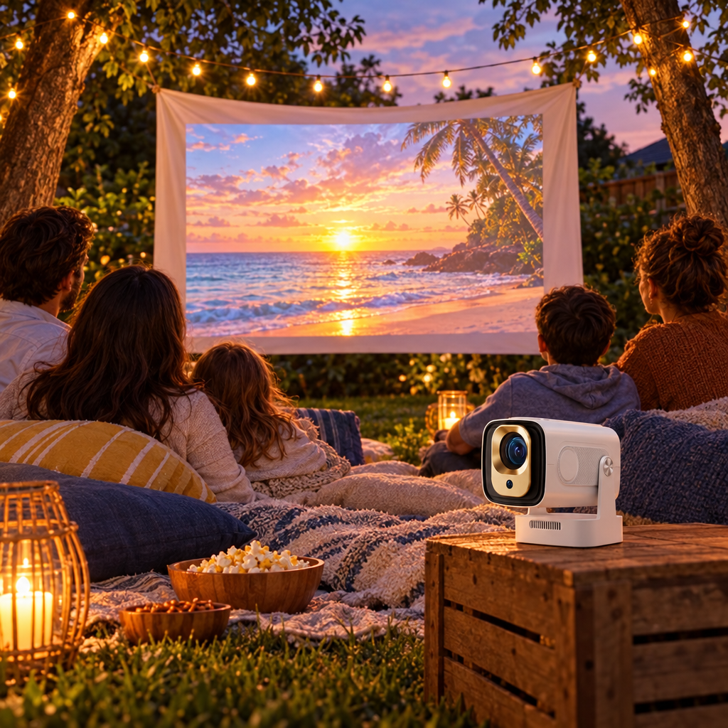 Backyard movie night